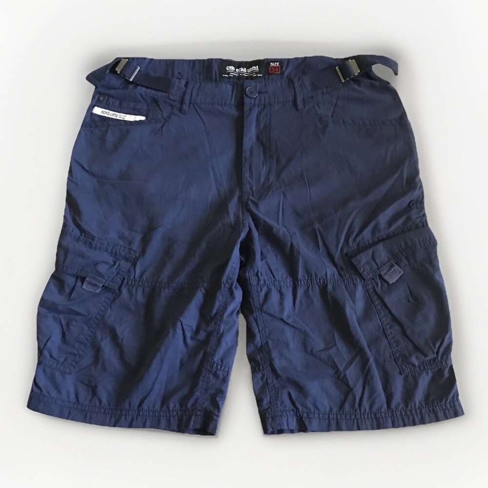 Ecko Unltd Blue Cargo Shorts Men's Size 34 Outdoor Skater Punk Grunge Hip Hop